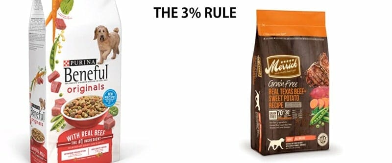 Pet Food Label 3% Rule