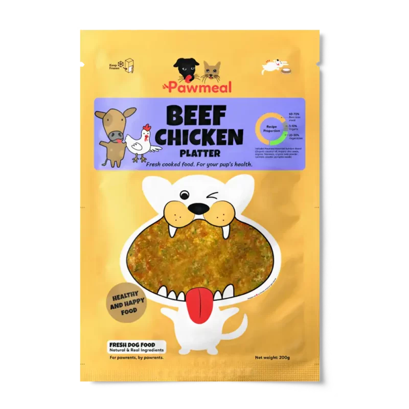 Pawmeal Beef Chicken Platter front