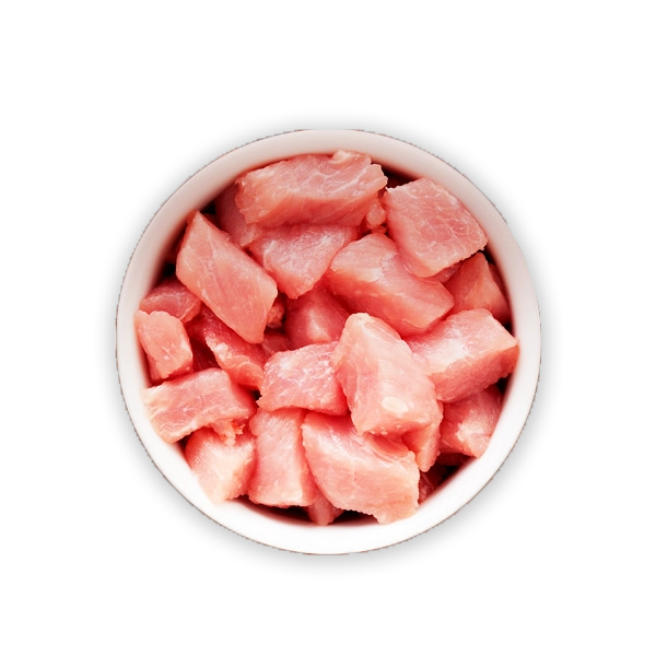 Pork cubes